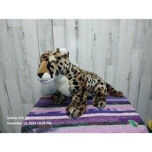 Cheetah Plush Fine Toy 19" Realistic Stuffed Animal